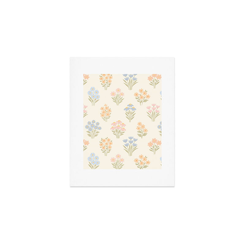 Pastel Wildflower Bouquets Art Print Gallery Image 1