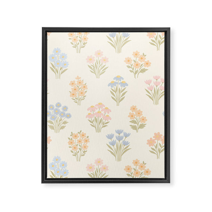Pastel Wildflower Bouquets Framed Canvas Print Gallery Image 1