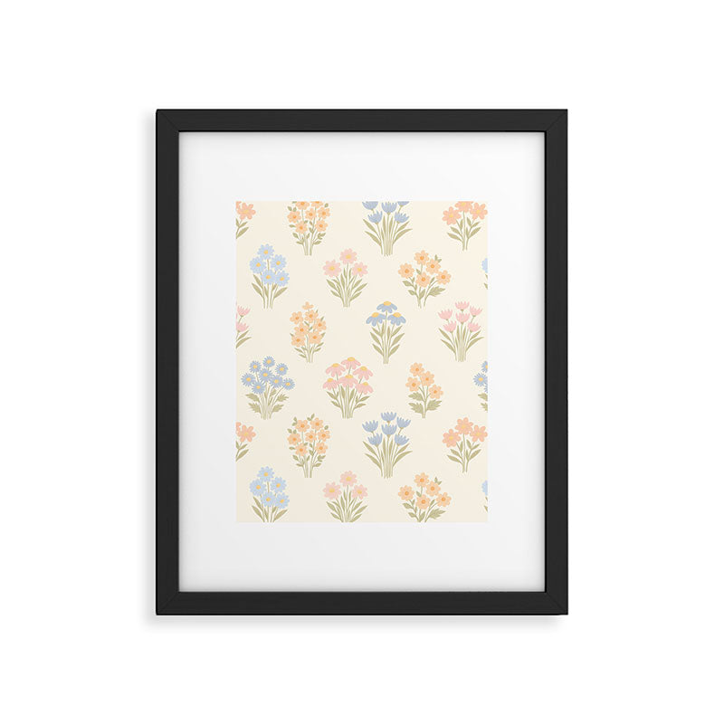 Pastel Wildflower Bouquets Framed Art Print Gallery Image 5
