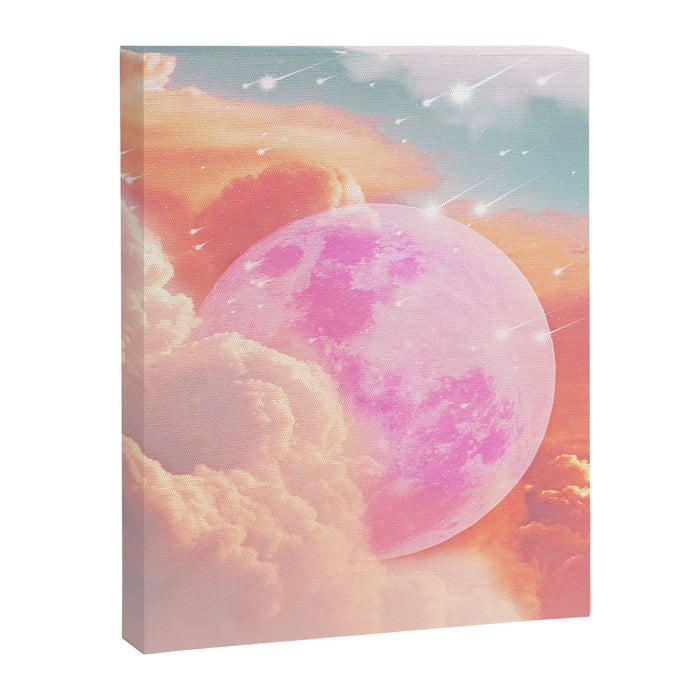 Pink Moon Landscape Canvas Print Gallery Image 1