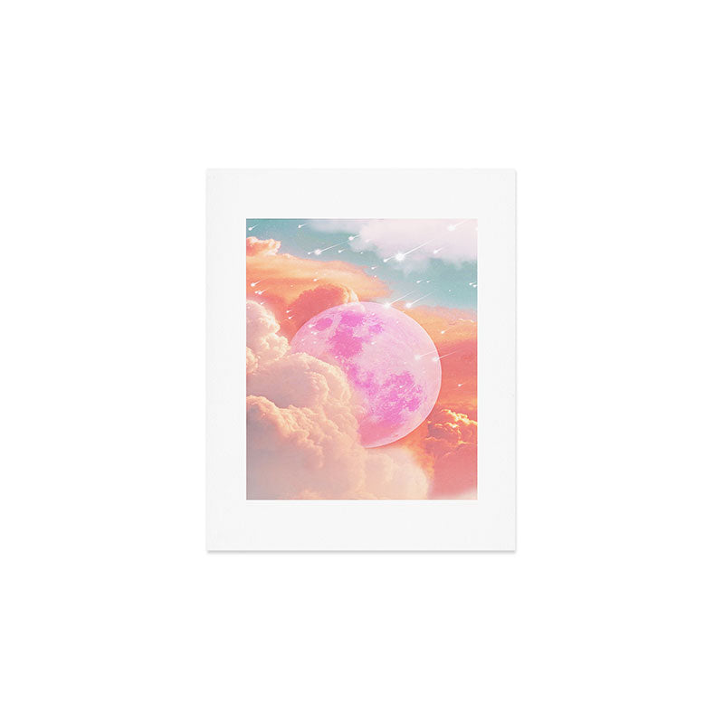 Pink Moon Landscape Art Print Gallery Image 1