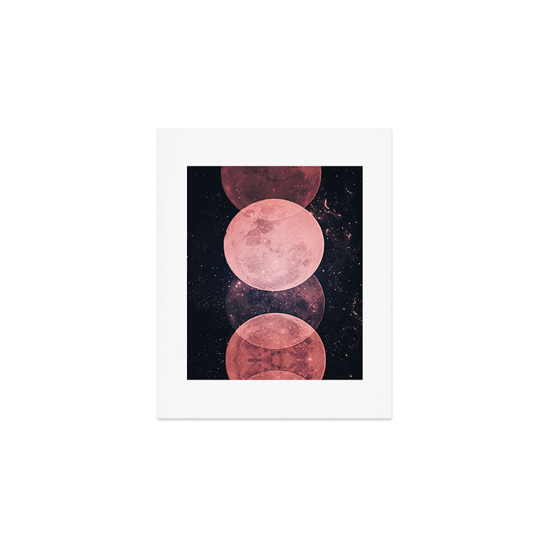 Pink Moon Phases Art Print Gallery Image 1