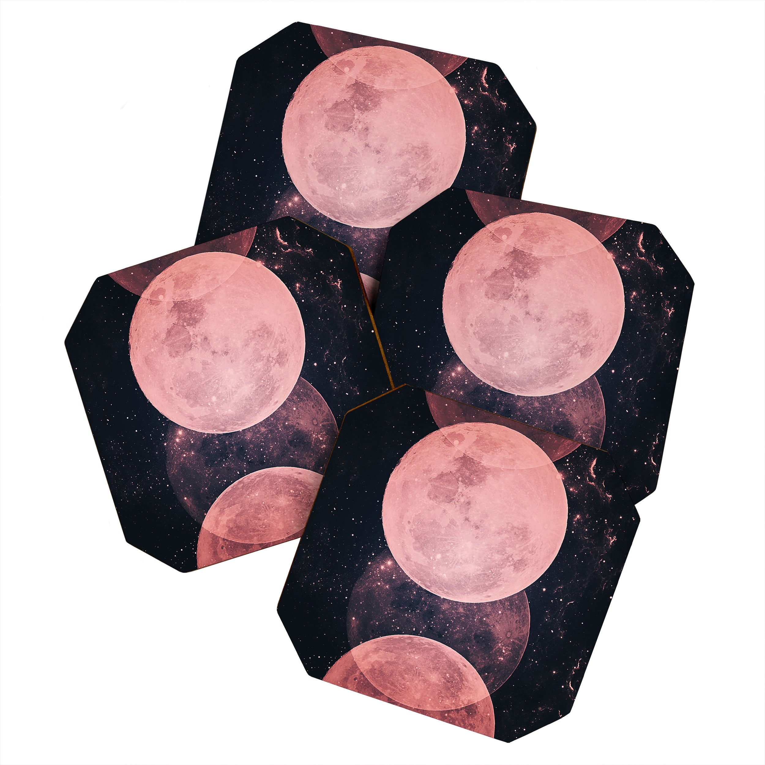 Pink Moon Phases Coaster Gallery Image 1