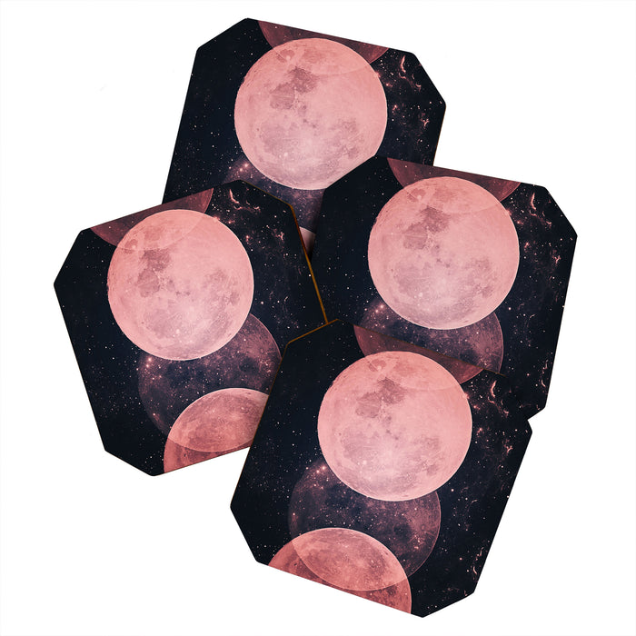 Pink Moon Phases Coaster Gallery Image 1