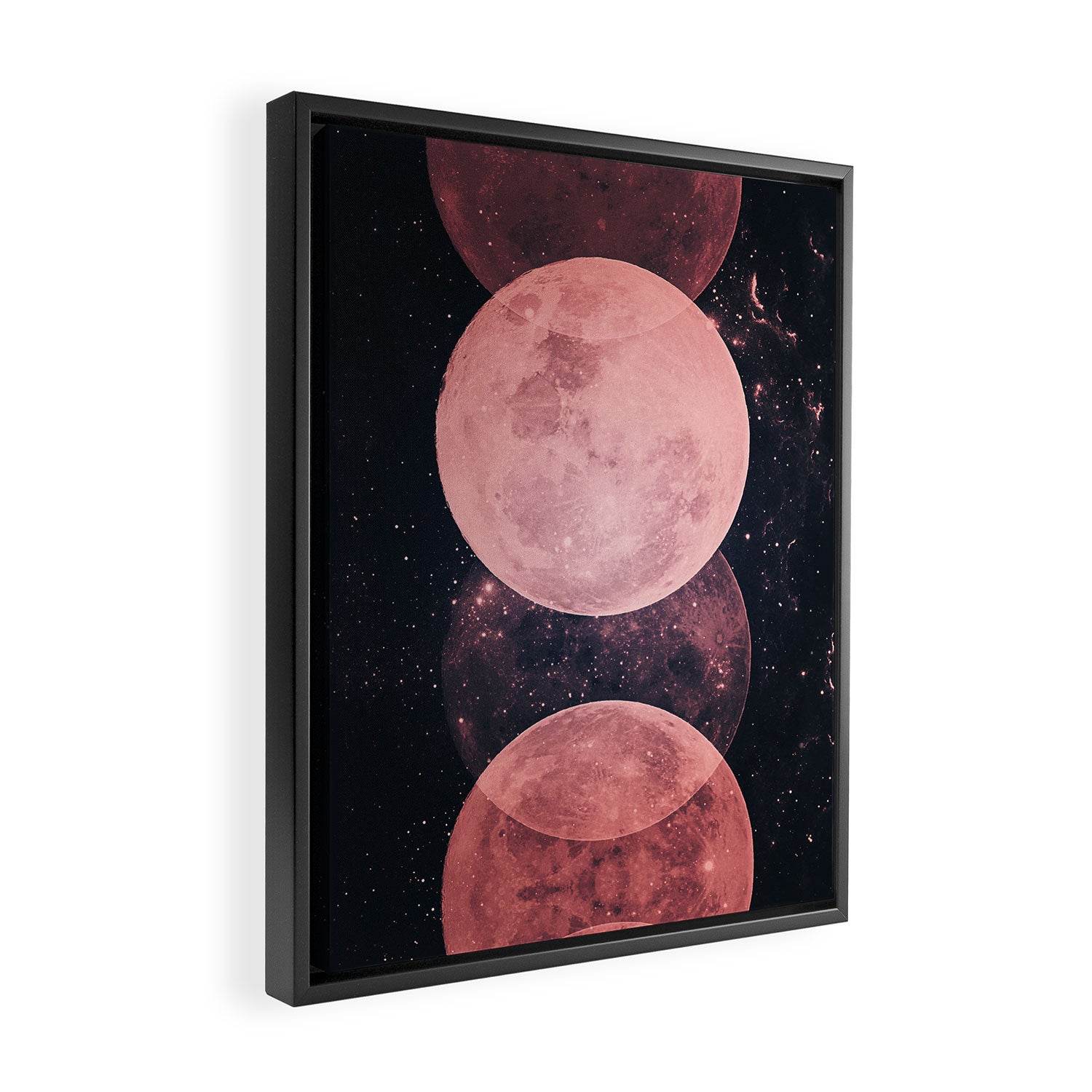 Pink Moon Phases Framed Canvas Print Gallery Image 2