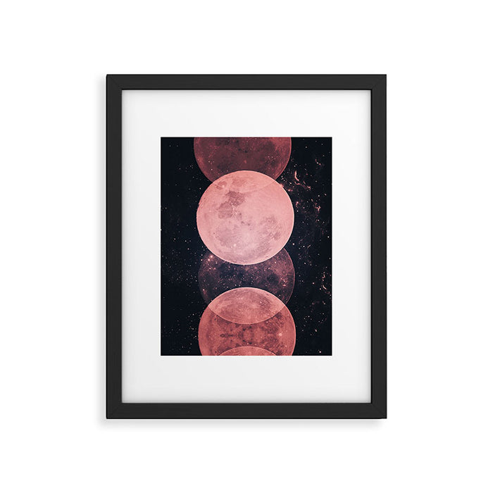 Pink Moon Phases Framed Art Print Gallery Image 1