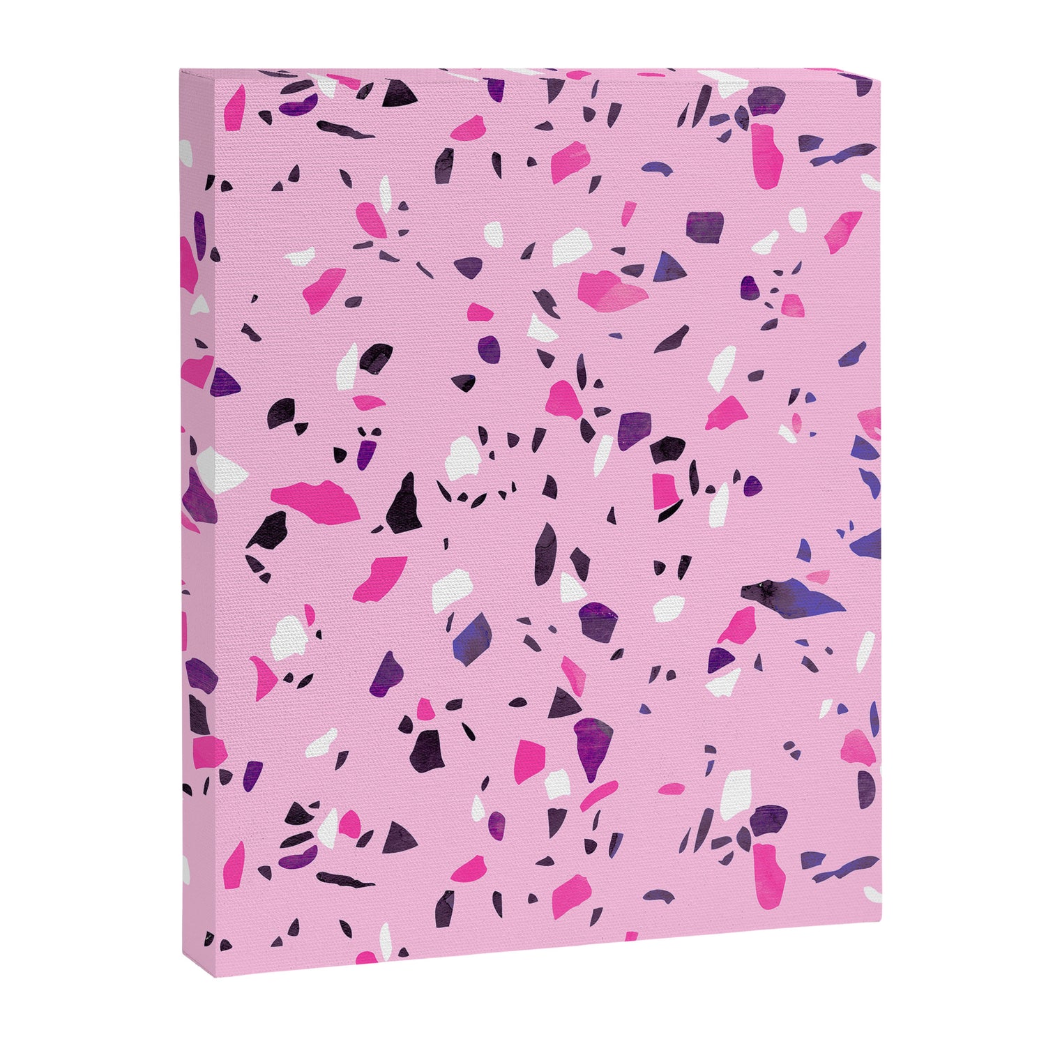 Pink Shadows Terrazzo Canvas Print Gallery Image 6