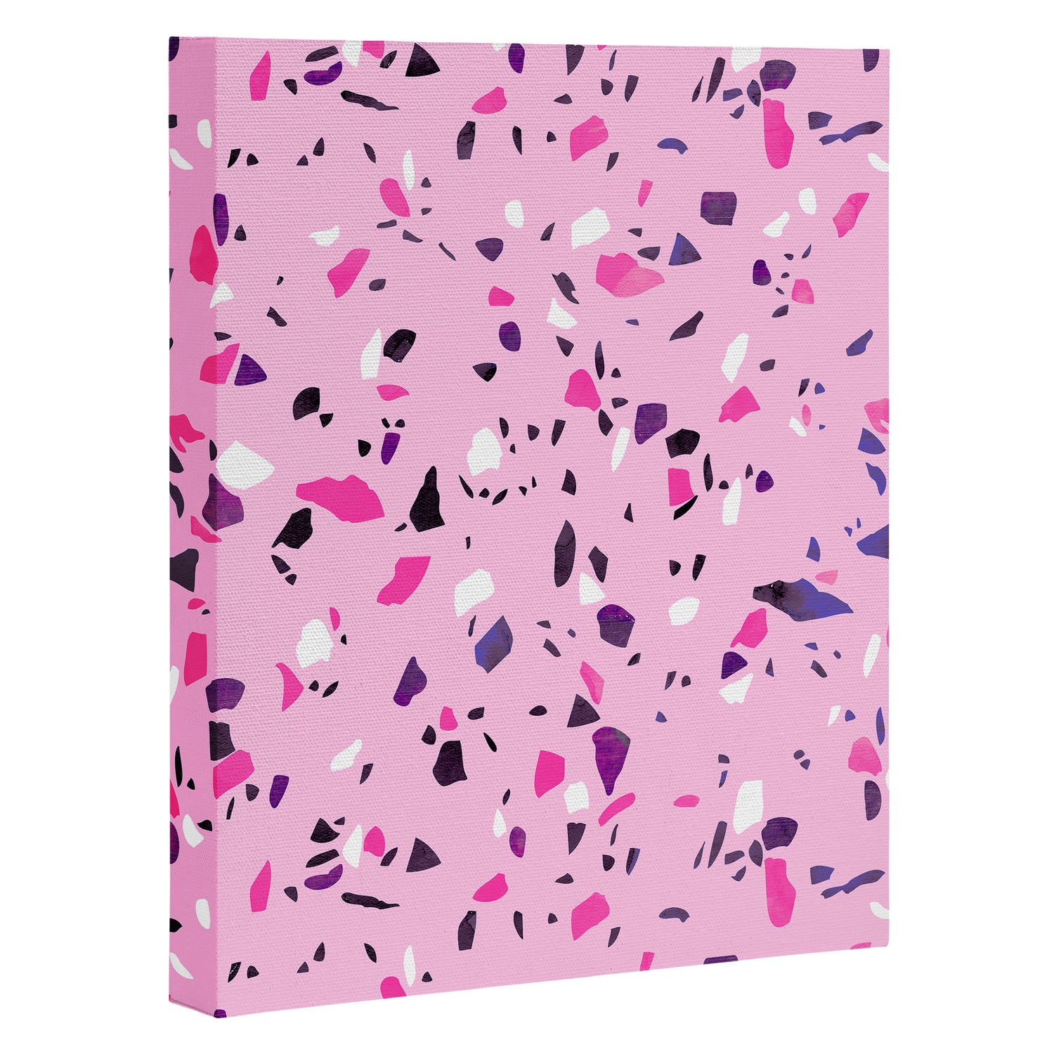 Pink Shadows Terrazzo Canvas Print Gallery Image 3