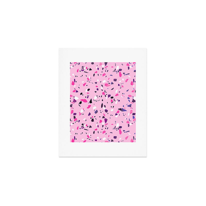 Pink Shadows Terrazzo Art Print Gallery Image 1