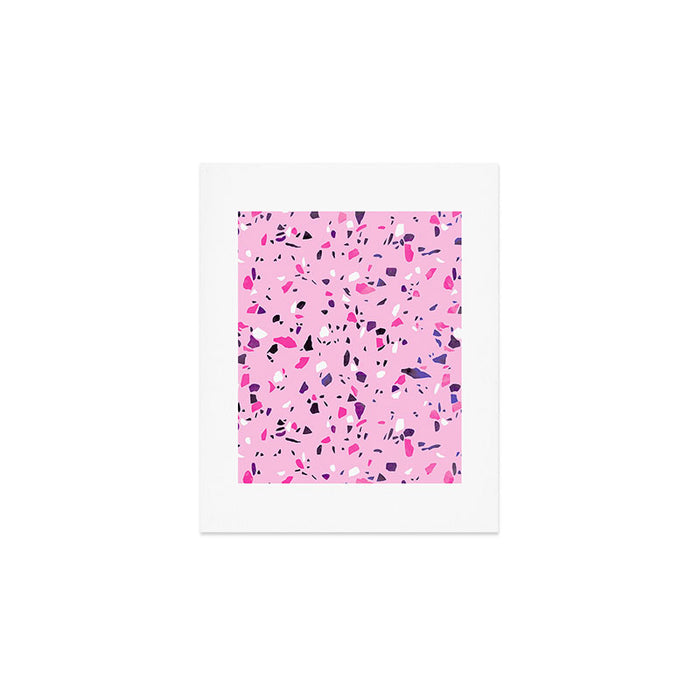 Pink Shadows Terrazzo Art Print Gallery Image 1