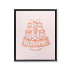 Preppy Bow Cake Framed Canvas Print Gallery Image 6