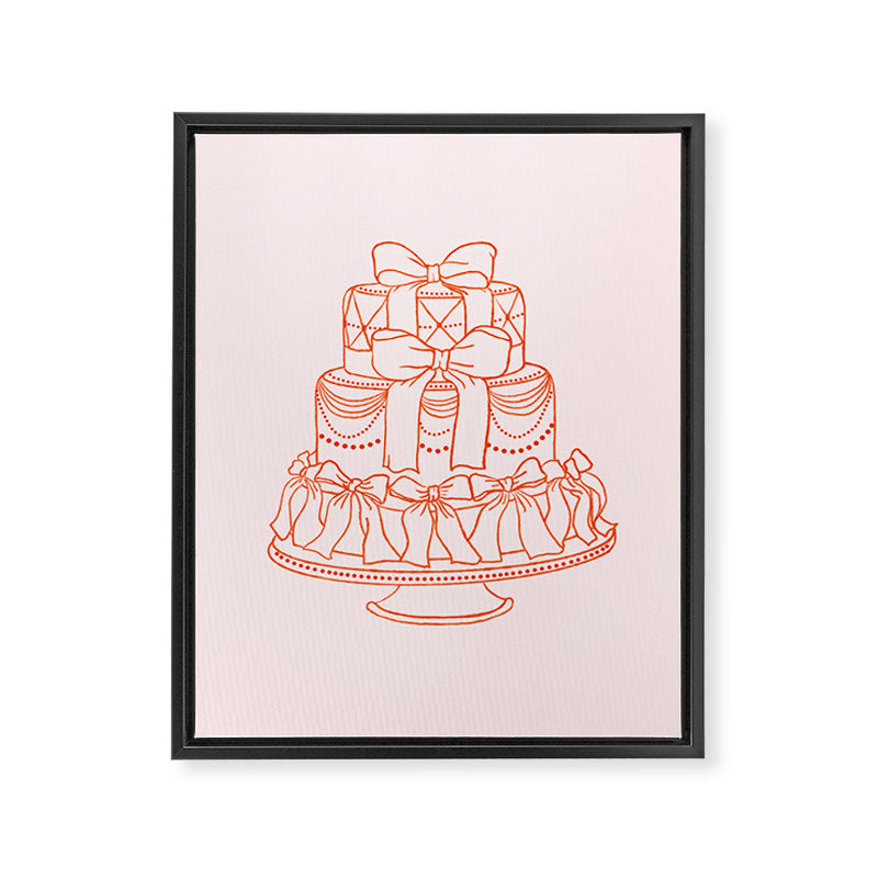 Preppy Bow Cake Framed Canvas Print Gallery Image 6