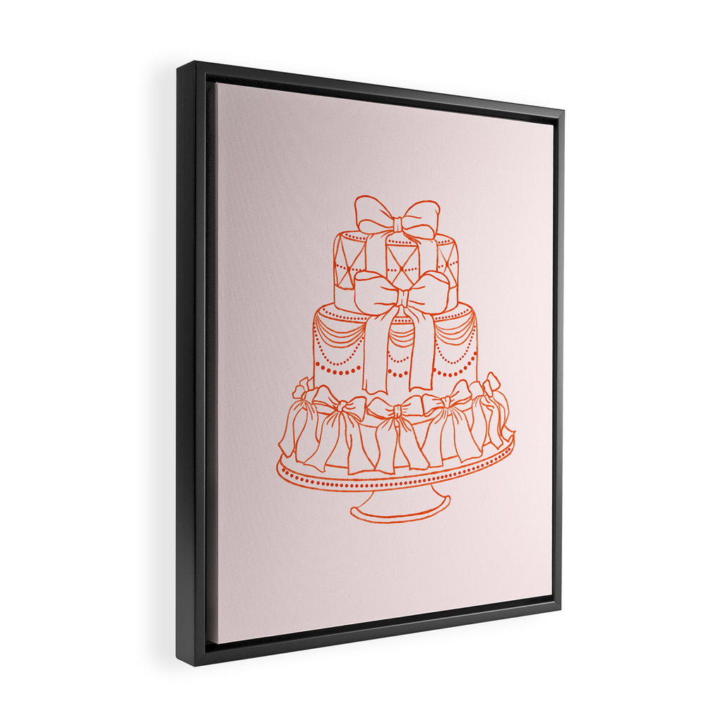 Preppy Bow Cake Framed Canvas Print Gallery Image 2