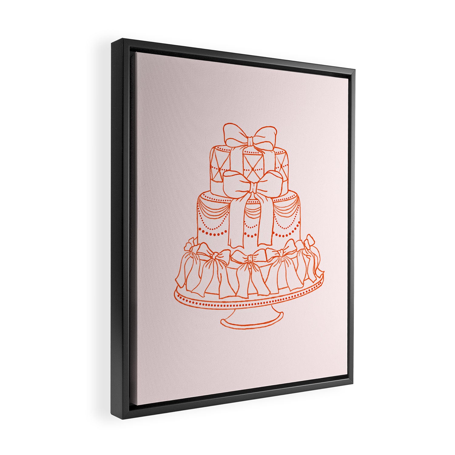 Preppy Bow Cake Framed Canvas Print Gallery Image 2
