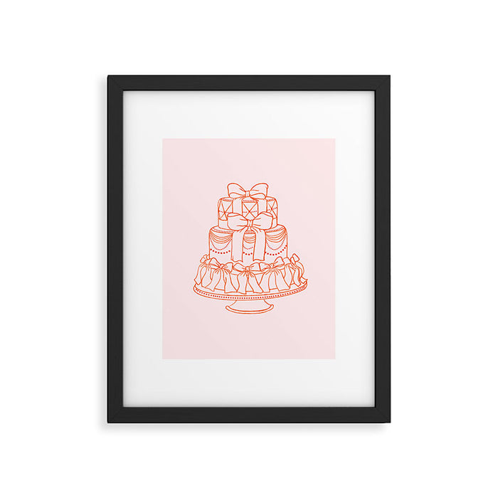 Preppy Bow Cake Framed Art Print Gallery Image 1