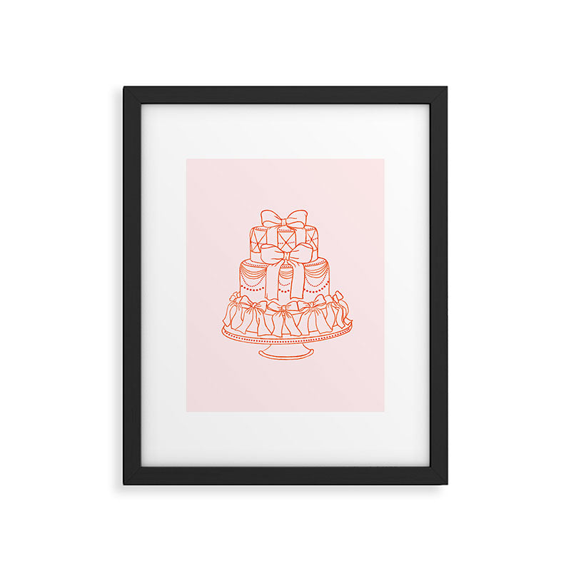 Preppy Bow Cake Framed Art Print Gallery Image 5