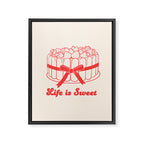Preppy Strawberry Cake Framed Canvas Print Gallery Image 6