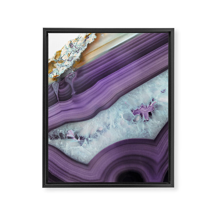 Purple Agate Slice Framed Canvas Print Gallery Image 1