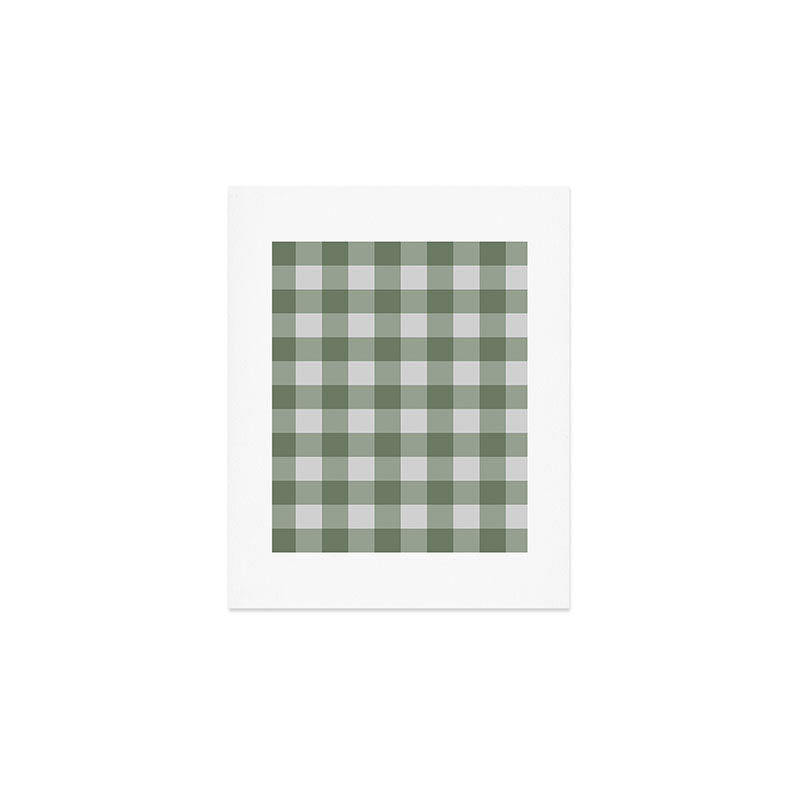 Sage Checkered Theme Art Print Gallery Image 1