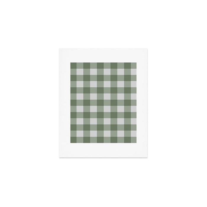 Sage Checkered Theme Art Print Gallery Image 1
