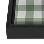 Sage Checkered Theme Framed Canvas Print Gallery Image 3