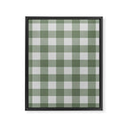 Sage Checkered Theme Framed Canvas Print Gallery Image 6