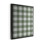 Sage Checkered Theme Framed Canvas Print Gallery Image 2