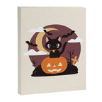 Spooky Cat on a Pumpkin Canvas Print Gallery Image 8