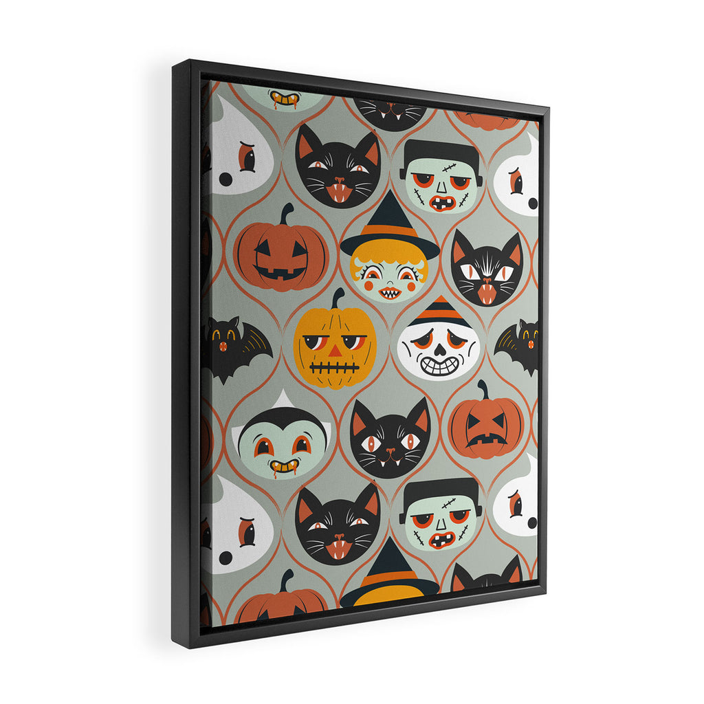 Spooky Sweet Faces Framed Canvas Print Gallery Image 2