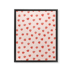 Strawberries on Pink Framed Canvas Print Gallery Image 6
