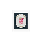 Strawberry Caipirinha Cocktail Zodiac Sign Art Print Gallery Image 1