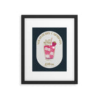 Strawberry Caipirinha Cocktail Zodiac Sign Framed Art Print Gallery Image 5