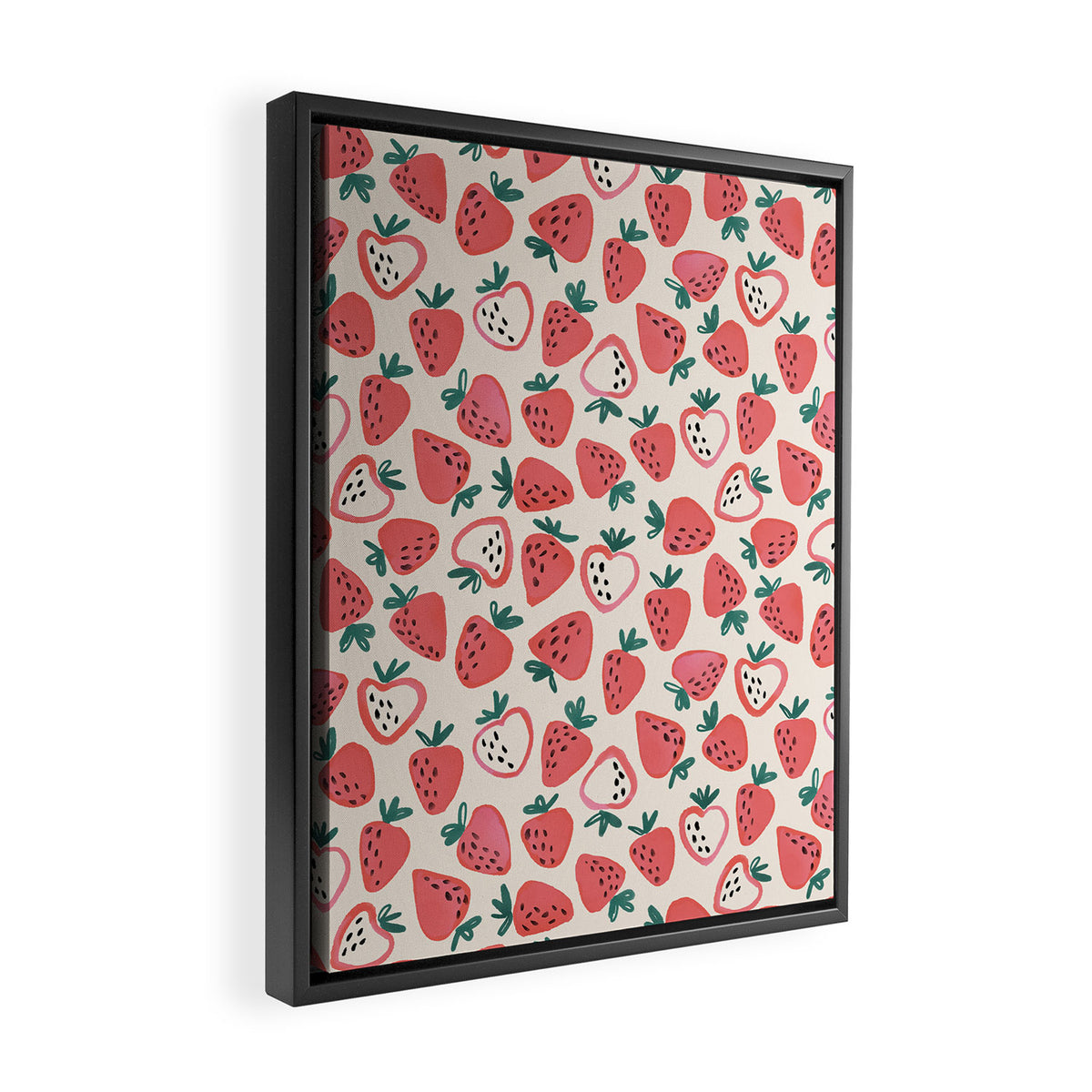 Strawberry Love Framed Canvas Print Gallery Image 2