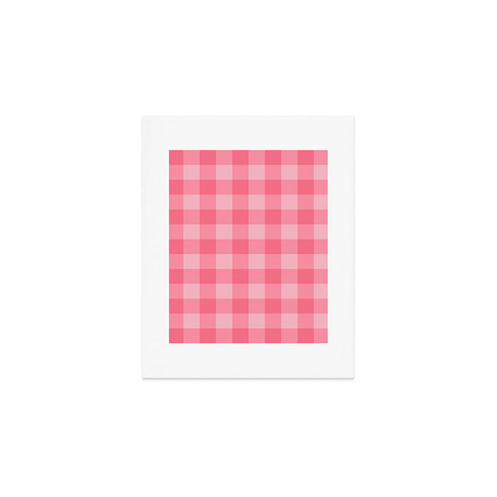 Sweet Peony Gingham Art Print Gallery Image 1