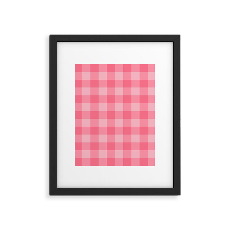 Sweet Peony Gingham Framed Art Print Gallery Image 5