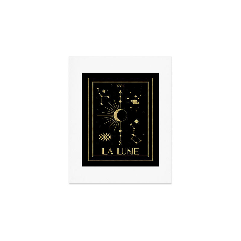 The Moon or La Lune Gold Edition Art Print Gallery Image 1