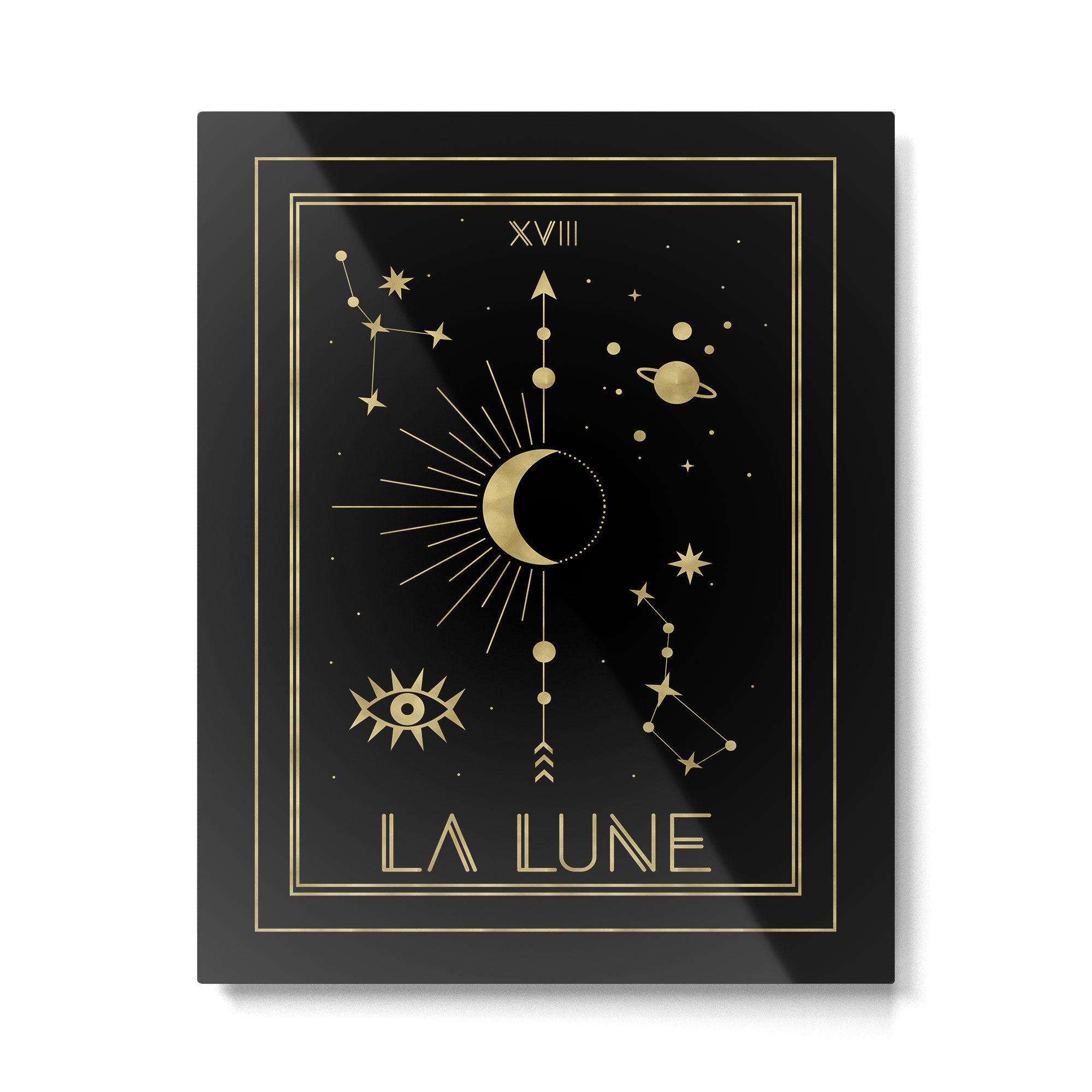 The Moon or La Lune Gold Edition Metal Print Gallery Image 4