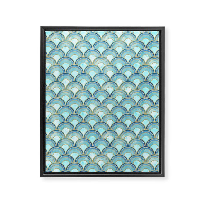 The Peacock Theme Framed Canvas Print Gallery Image 1