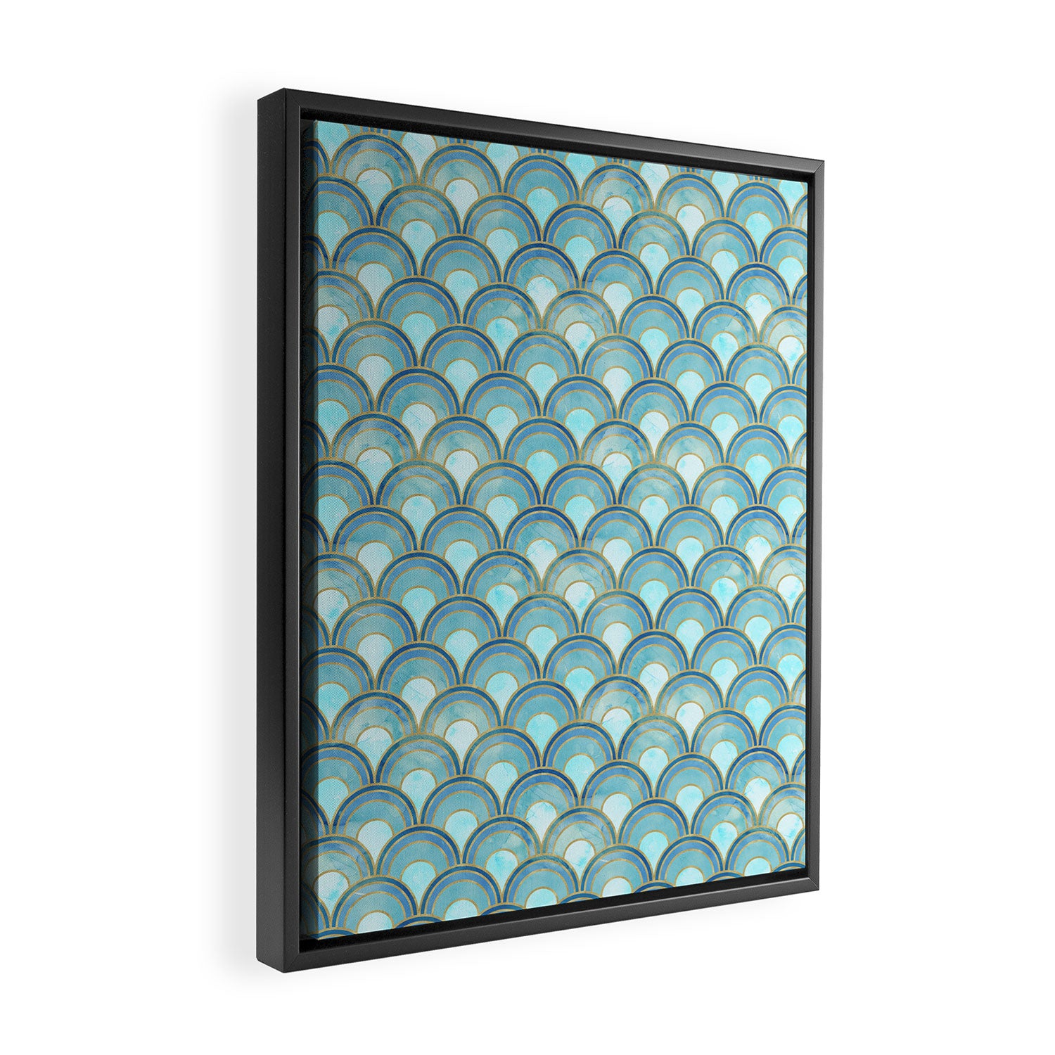 The Peacock Theme Framed Canvas Print Gallery Image 2