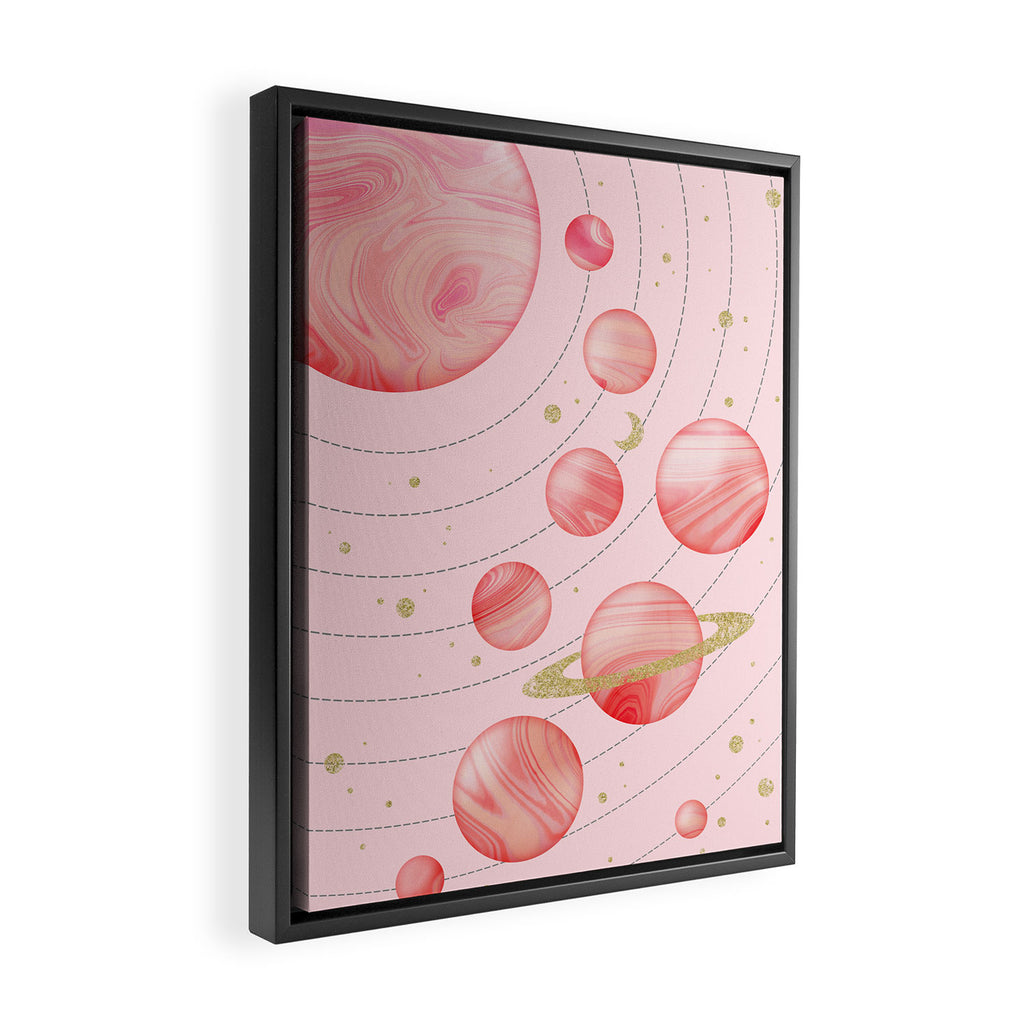 The Pink Solar System Framed Canvas Print Gallery Image 2