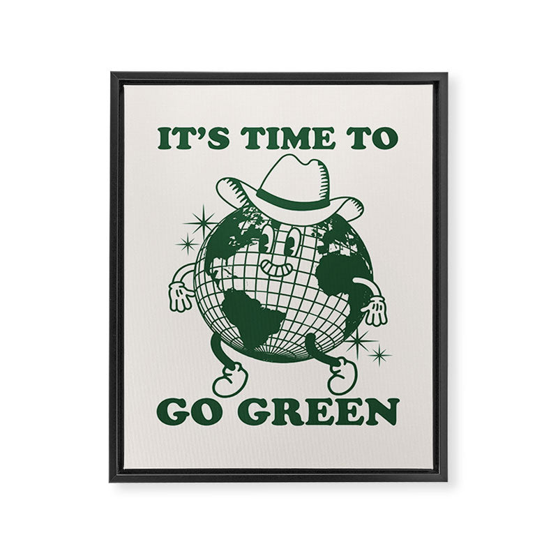 Time to Go Green Framed Canvas Print Gallery Image 6