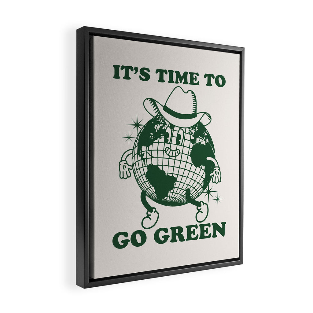 Time to Go Green Framed Canvas Print Gallery Image 2