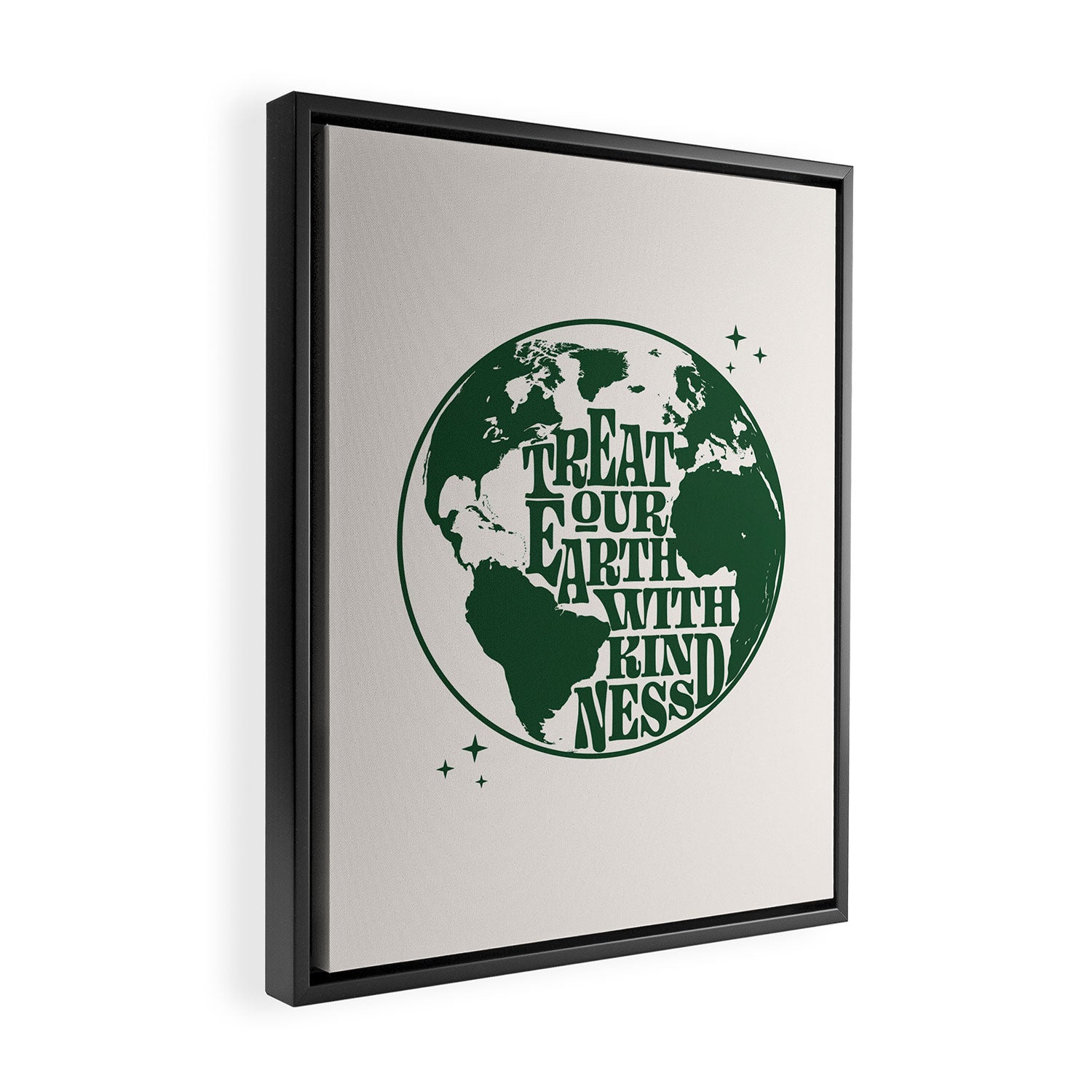 Treat our Earth with Kindness Framed Canvas Print Gallery Image 2