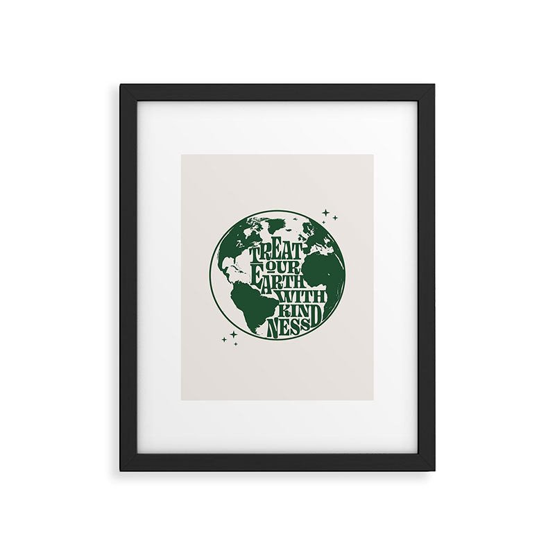 Treat our Earth with Kindness Framed Art Print Gallery Image 4