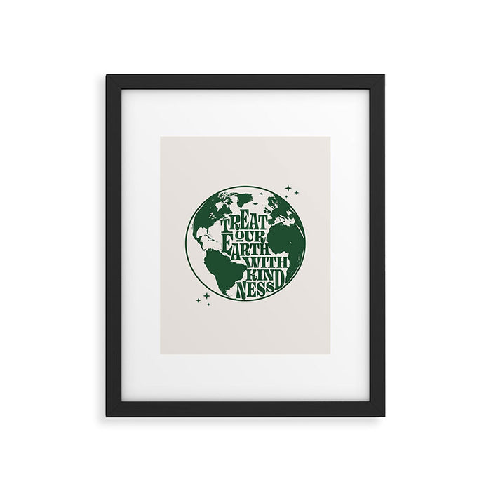 Treat our Earth with Kindness Framed Art Print Gallery Image 1