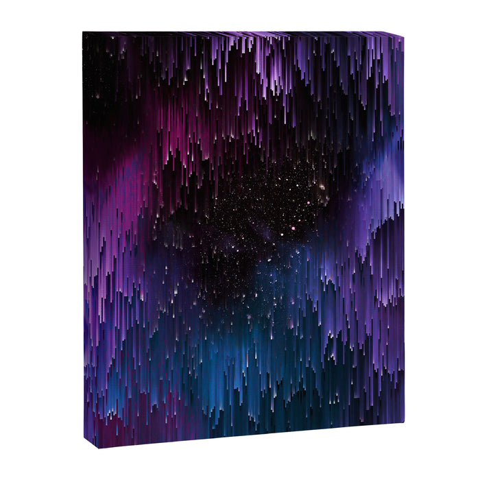 Ultra Violet Glitch Galaxy Canvas Print Gallery Image 1