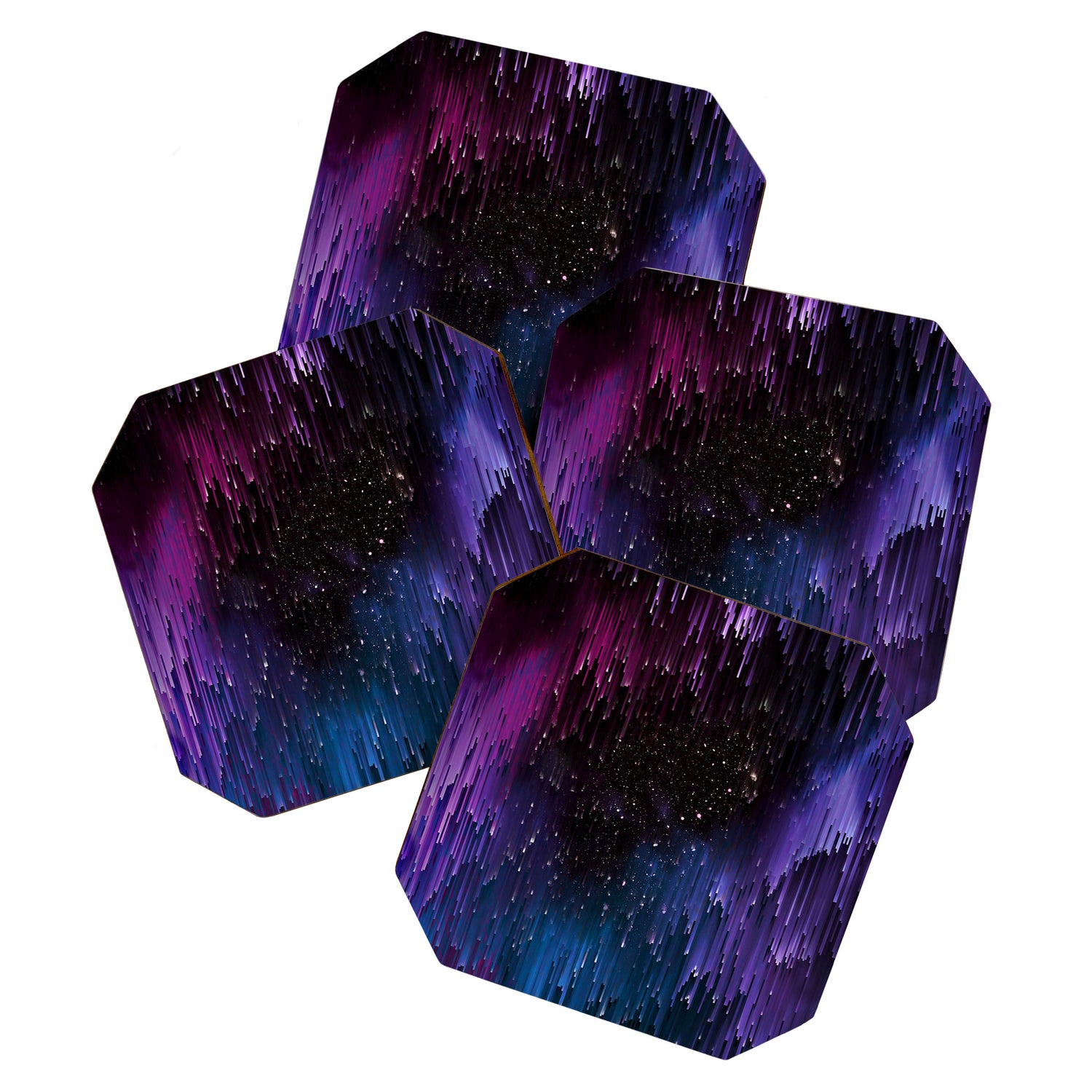 Ultra Violet Glitch Galaxy Coaster Gallery Image 1