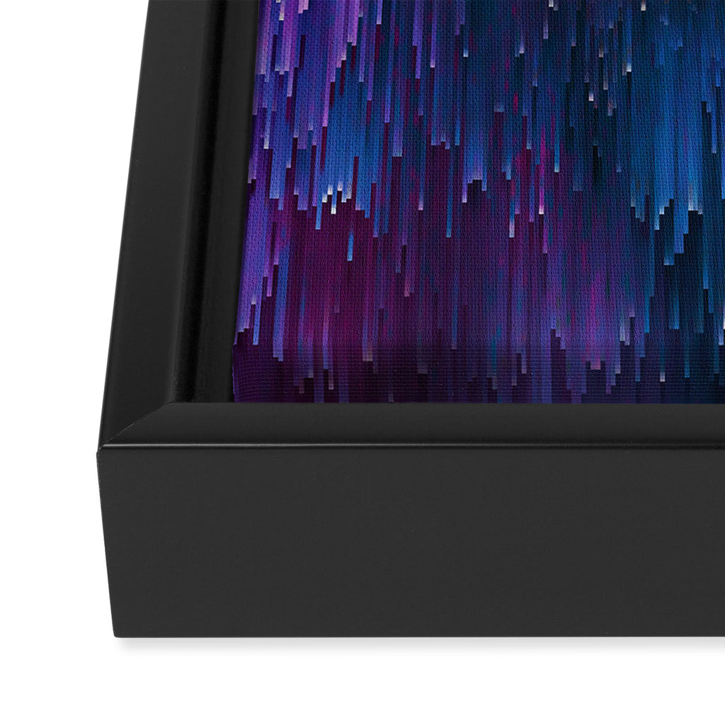 Ultra Violet Glitch Galaxy Framed Canvas Print Gallery Image 3