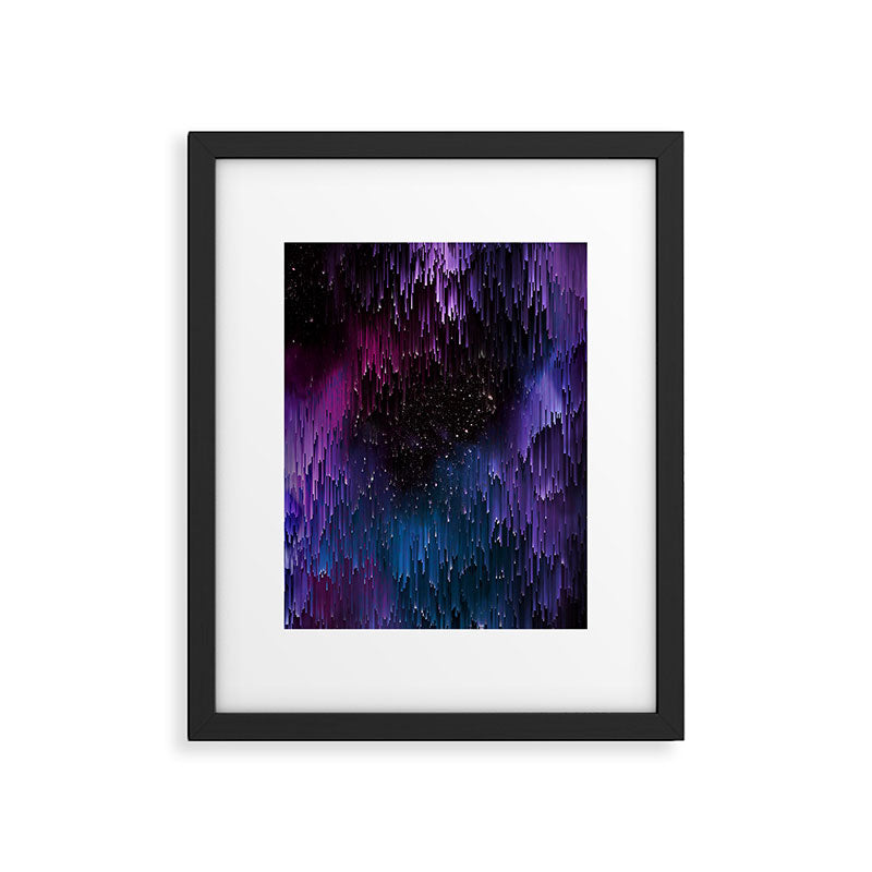 Ultra Violet Glitch Galaxy Framed Art Print Gallery Image 5