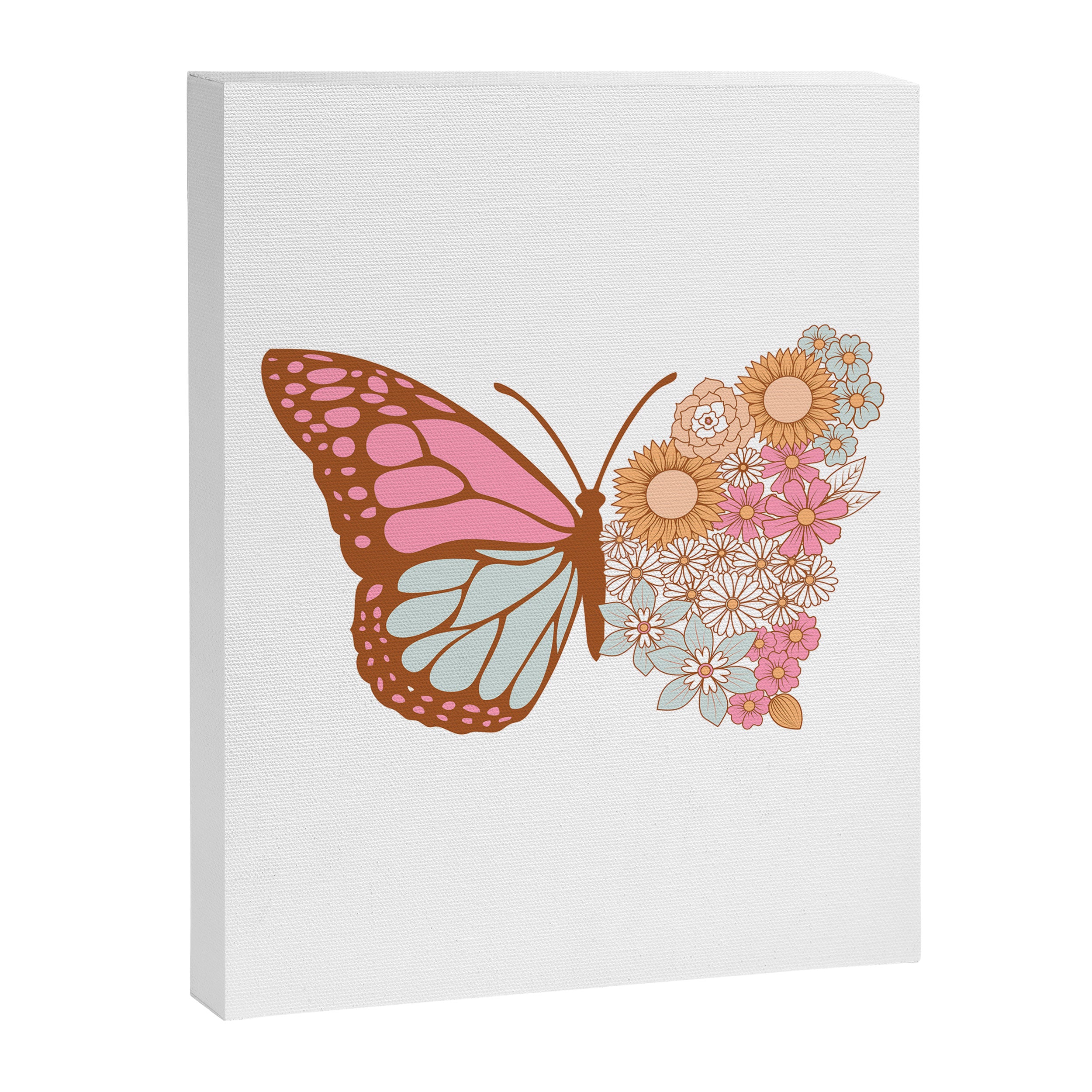 Vintage Floral Butterfly Canvas Print Gallery Image 6